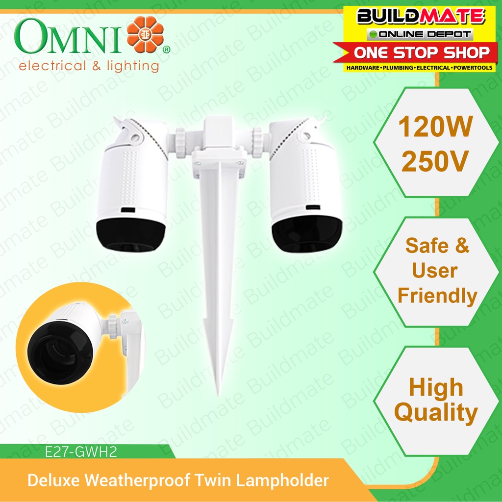 Omni Deluxe Weatherproof Twin Lampholder E Gwh Buildmate Sb B