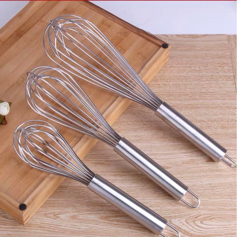 Stainless steel whisk with thick handle hand mixer egg whisks | Shopee ...