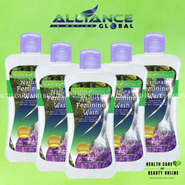 Aim Global Natural Feminine Wash 200 ml x 5 bottles 100 Authentic