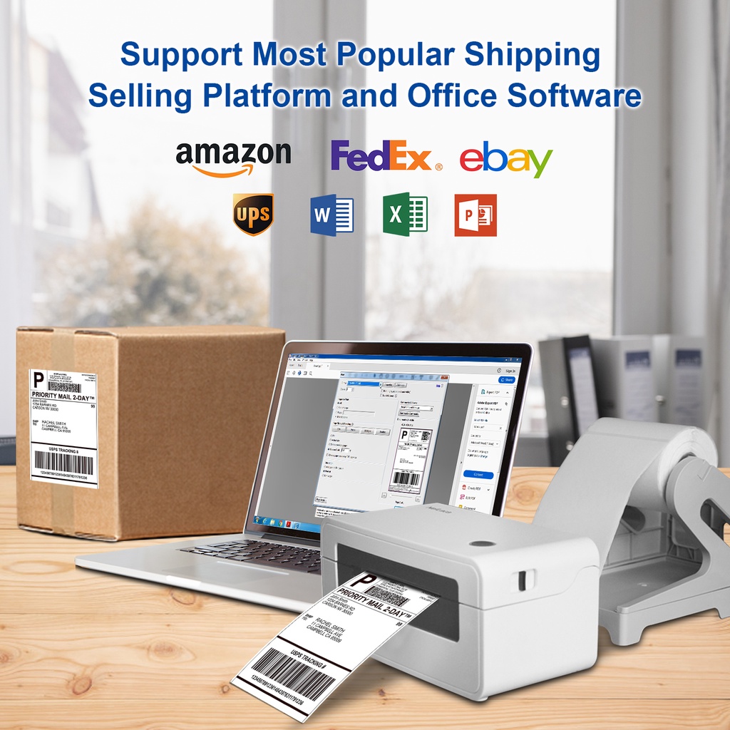 NefLaca N41 Direct Thermal Printer Express Barcode A6 Label Printer