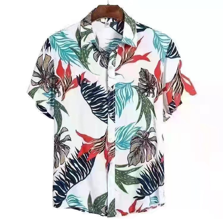 FLORAL DESIGN SUMMER BEACH ATTIRE POLO SHIRTS FOR MEN (on hand ...
