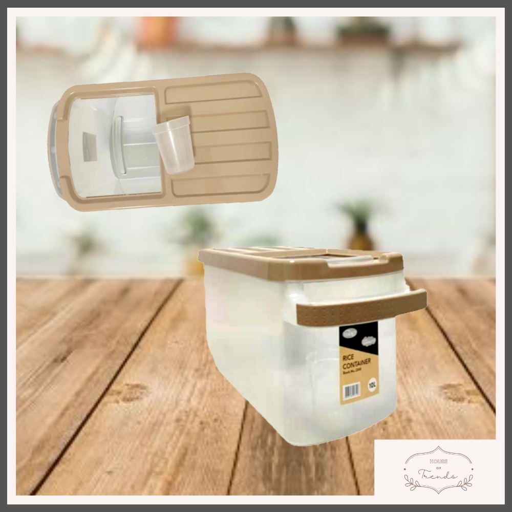 Rice Container 10L with Cup/ Plastic Rice Container/ Rice Grains ...
