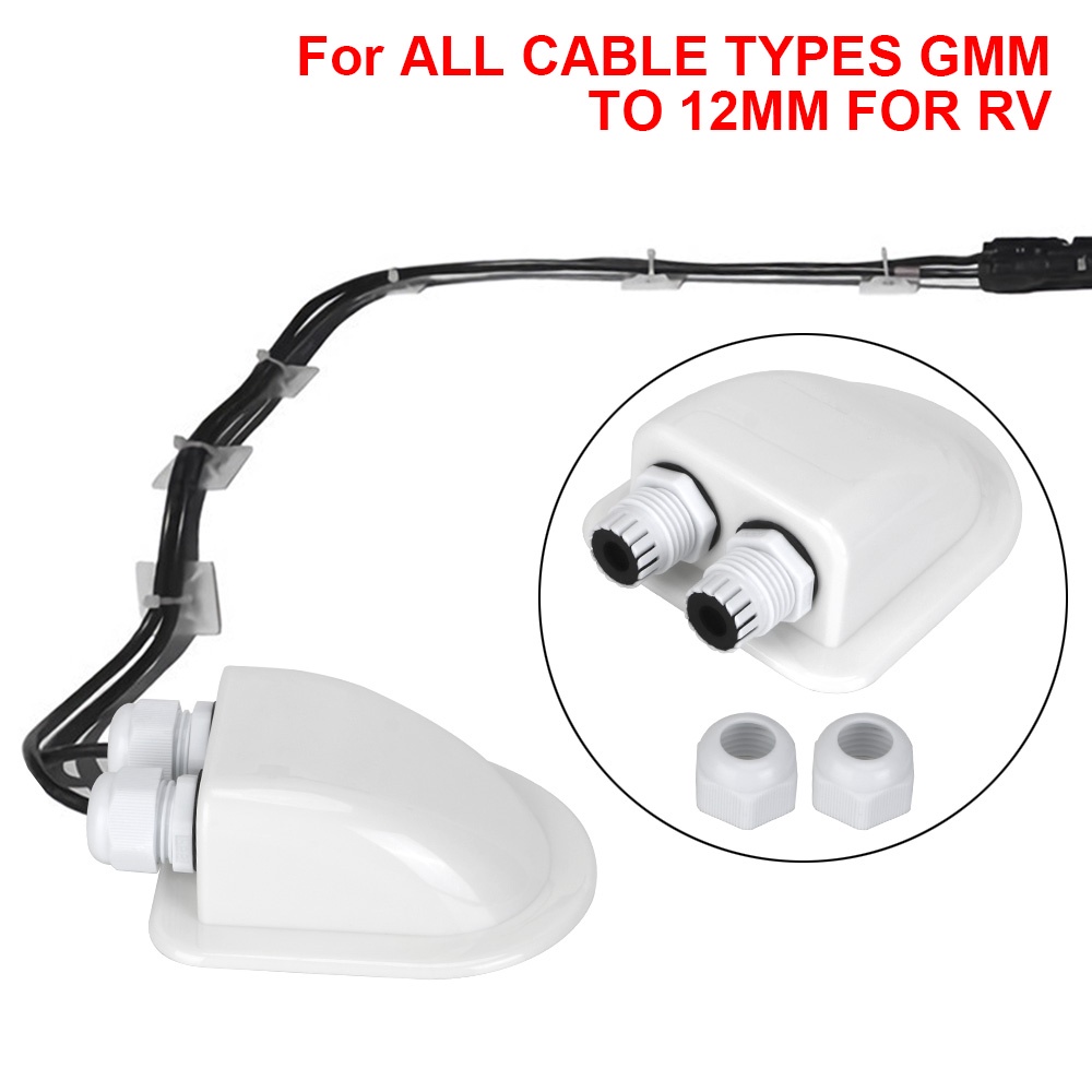 Cable Entry Gland Box Dual Hole Caravan Solar Car Junction Box Roof ...
