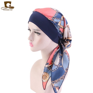 Harewom Brown Head Scarf Turbans for Women Dreadlocks Long Hair Stretchy  Hijab Jersey Headbands for Muslim Old Woman