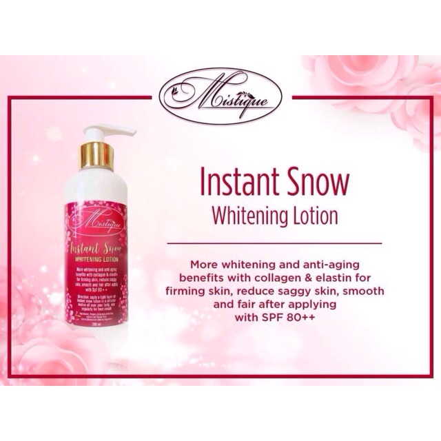INSTANT SNOW WHITENING LOTION BY MISTIQUE 280ml Shopee Philippines