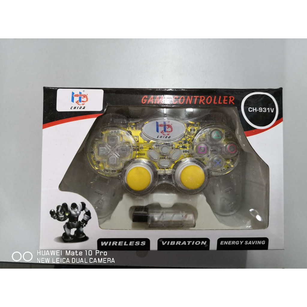 PS2 Transperant Wireless Controller High Performance with LED Light ...