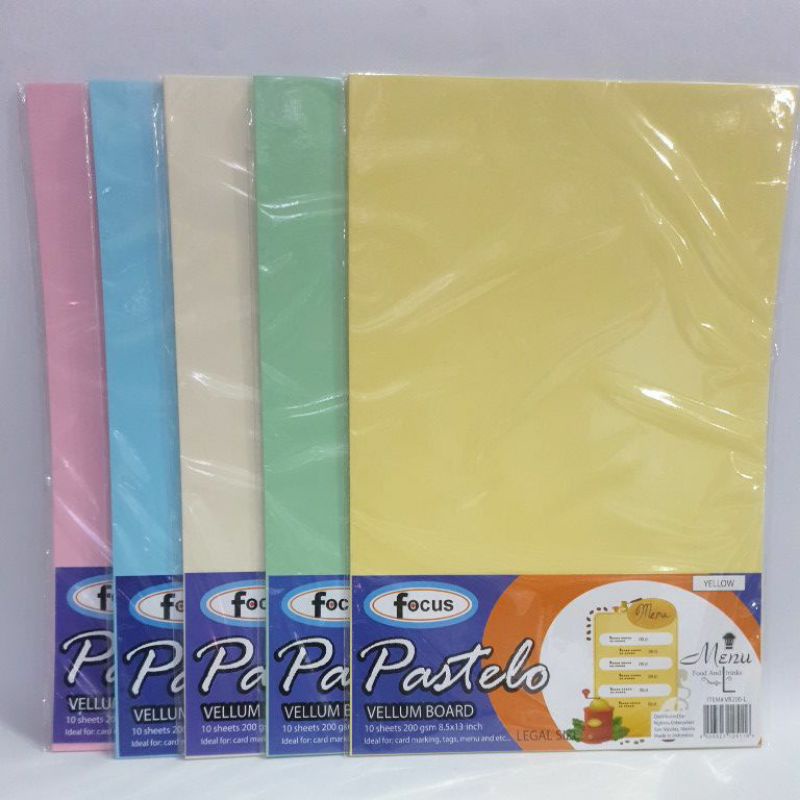 Pastelo Vellum Board 200 Gsm 10 Sheets | Shopee Philippines