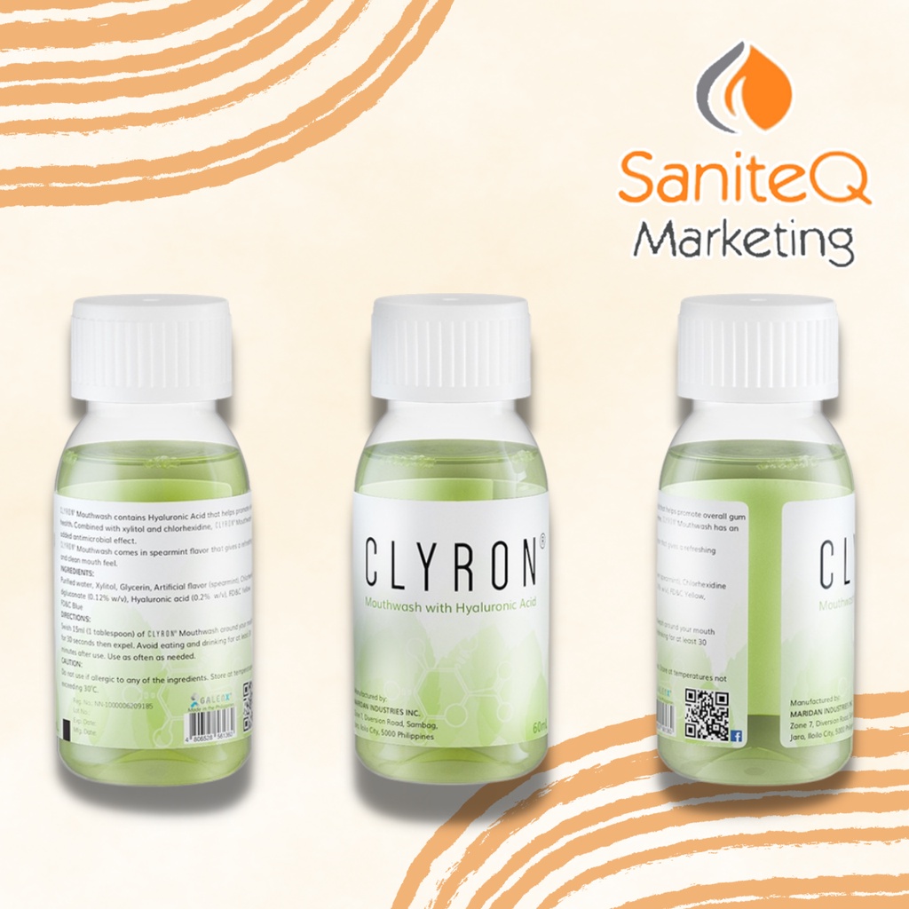 Clyron Mouthwash with Hyaluronic acid and Chlorhexidine | Shopee ...