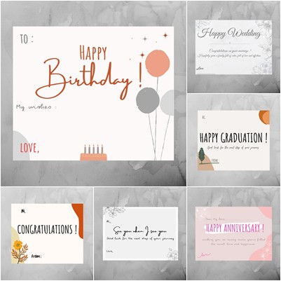Birthday Graduation Happy Wedding Resign Congratulation Anniversary ...