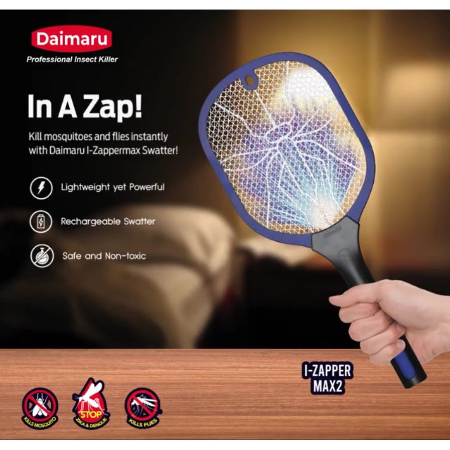 Mosquito Swatter Racket Daimaru Insect Killer Zapper Racquet ...