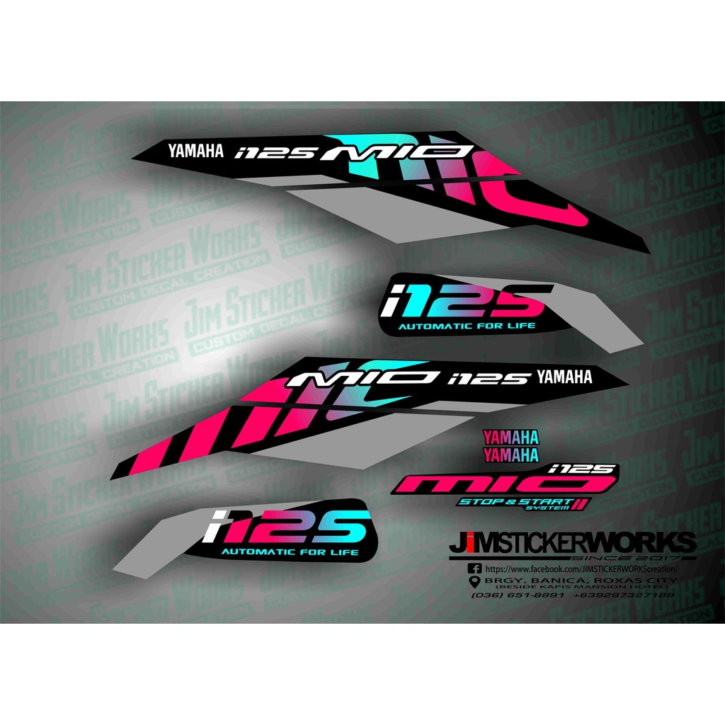 YAMAHA MIO I 125 STOCK DECALS SET | Shopee Philippines