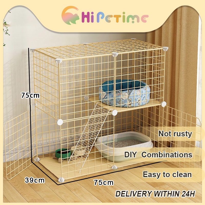 75*39*73cm Cat Cage Stackable Pet Dog Cat Rabbit | Shopee Philippines