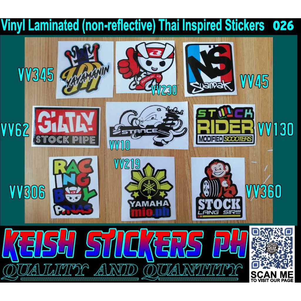 Vinyl Laminated Stickers 026 | Shopee Philippines