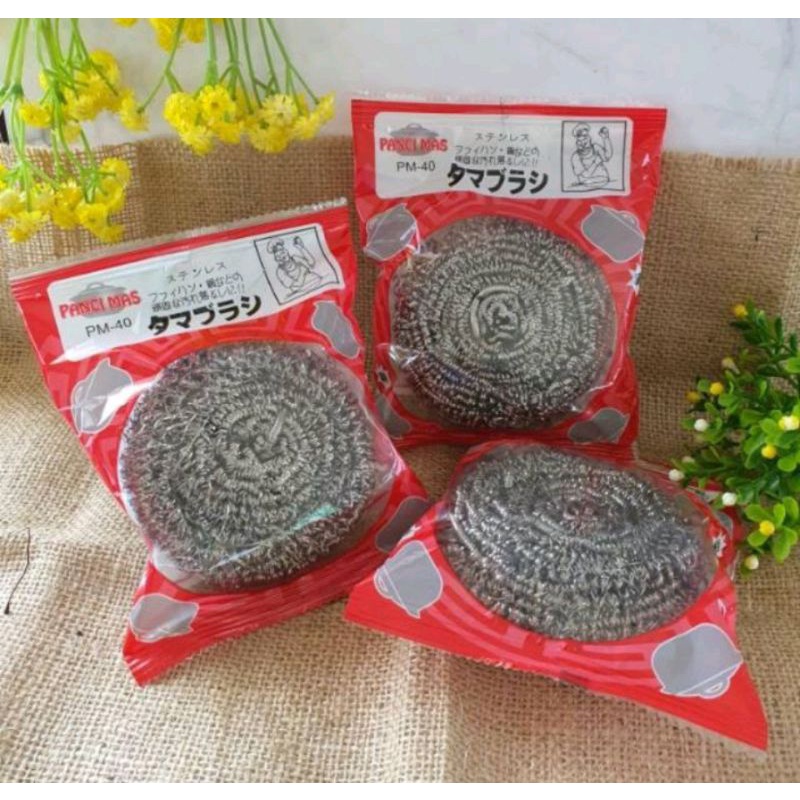 Large stainless steel wire sponge measuring 40 grams/ large wire fiber ...