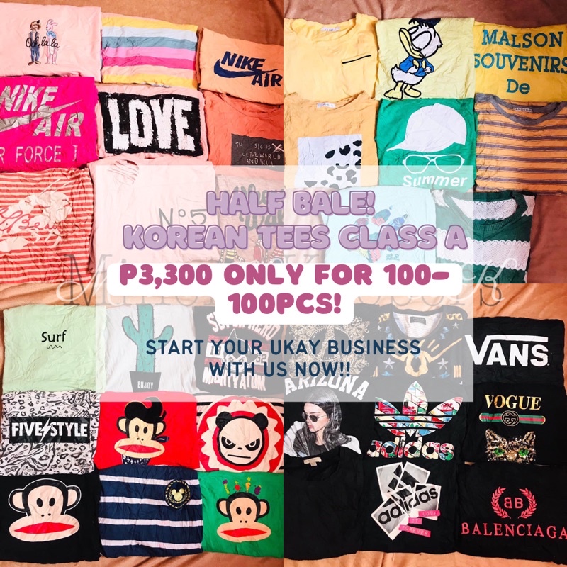 KTEES CLASS A HALF BALE 100-110pcs | Shopee Philippines