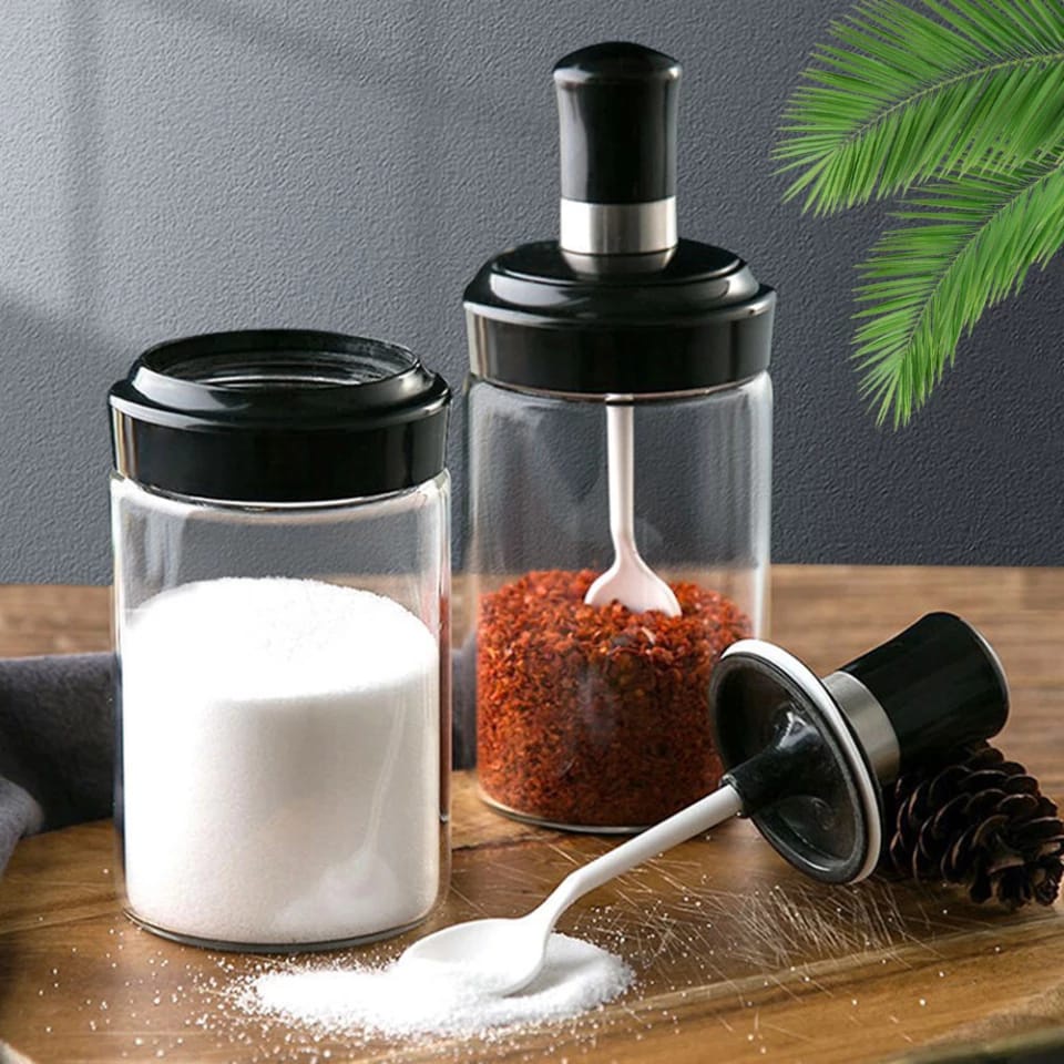 Condiments Container Spoon Brush Pot Set | Shopee Philippines