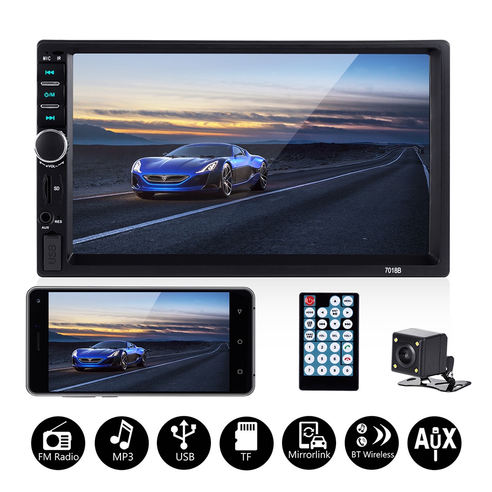 7 inch 2 Din Car player LCD touch screen Bluetooth Radio Player mp5 Car ...