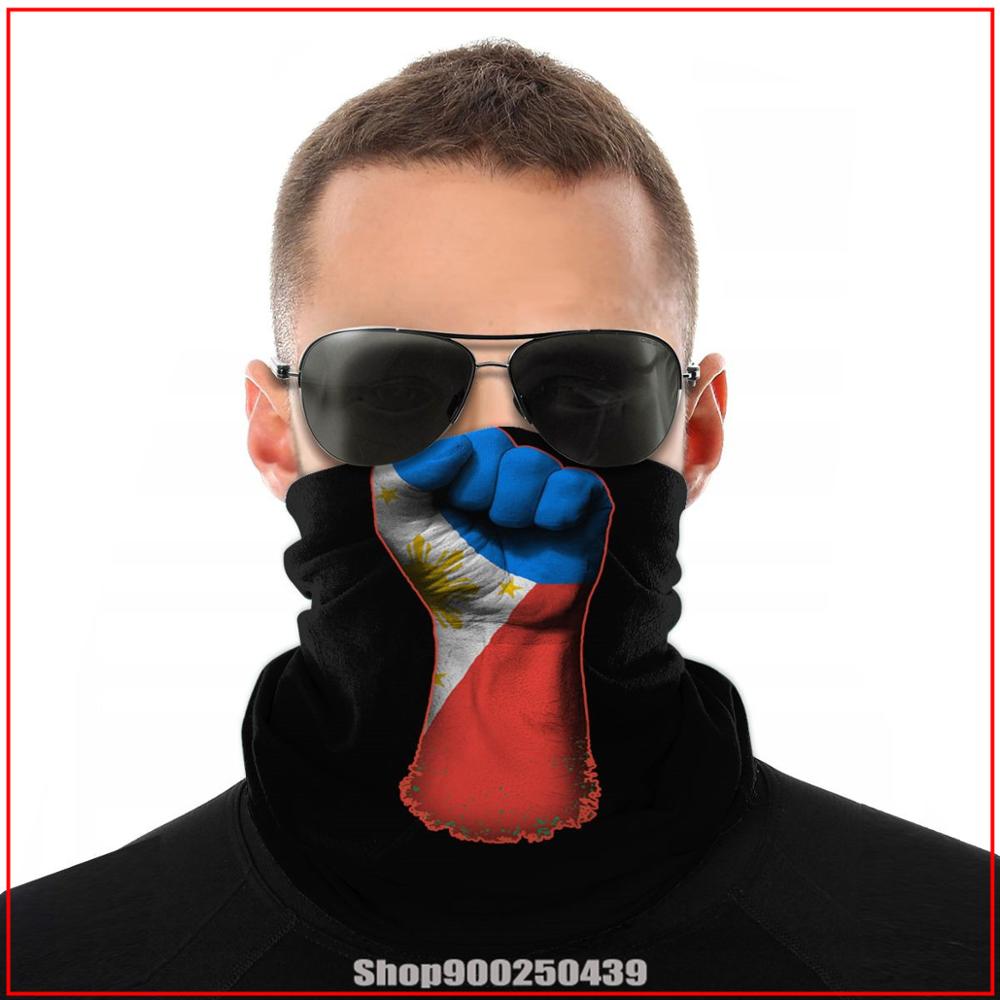 Flag Of Philippines On A Raised Clenched Fist Bandanas Bandana Scarf