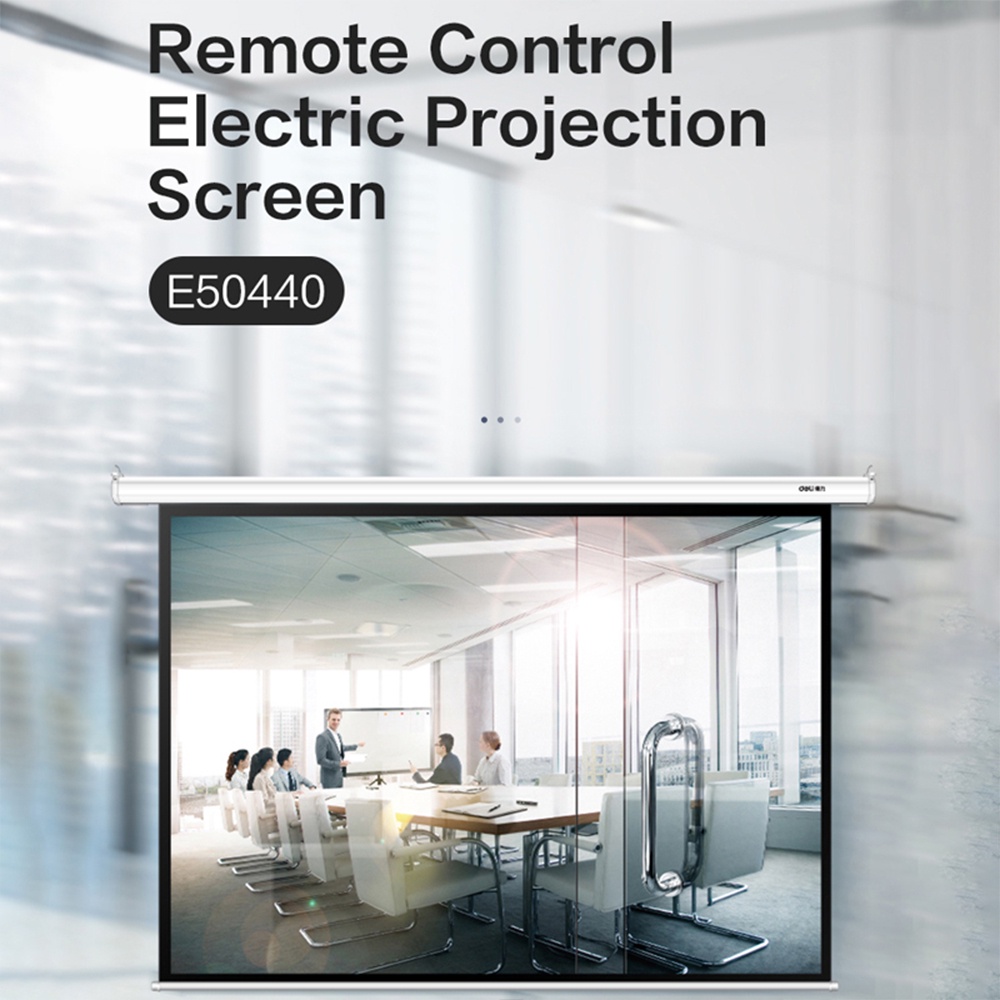 Deli Updated 100' Projection Screen Automatic Roll Up With Remote ...