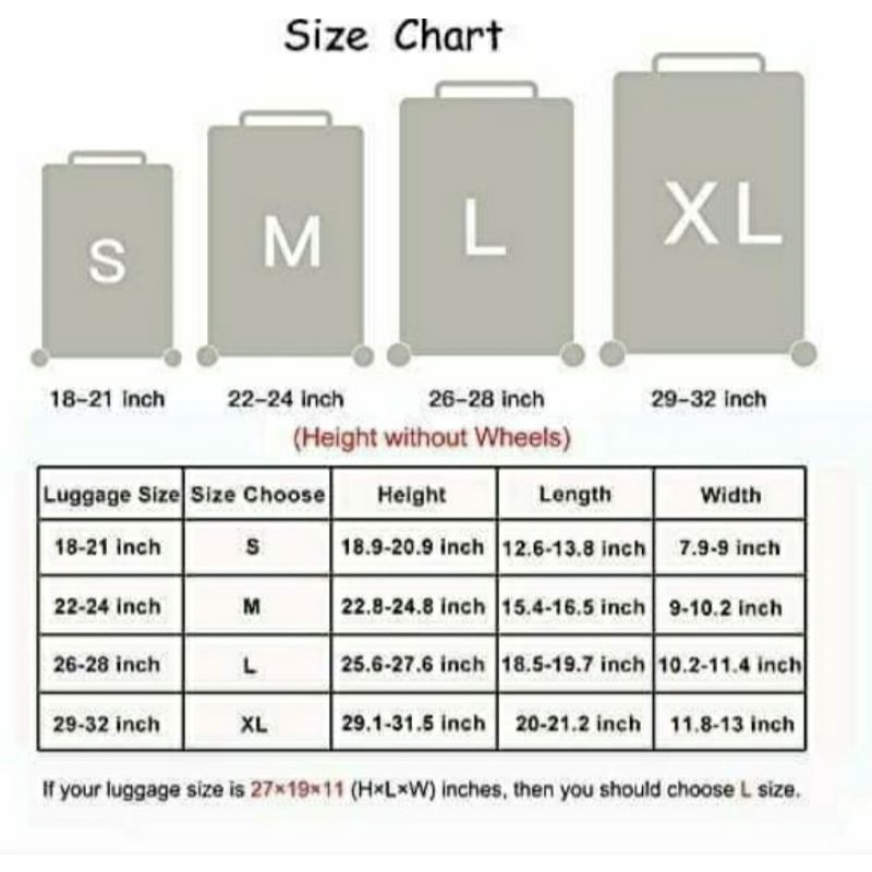 32 inch luggage dimensions online