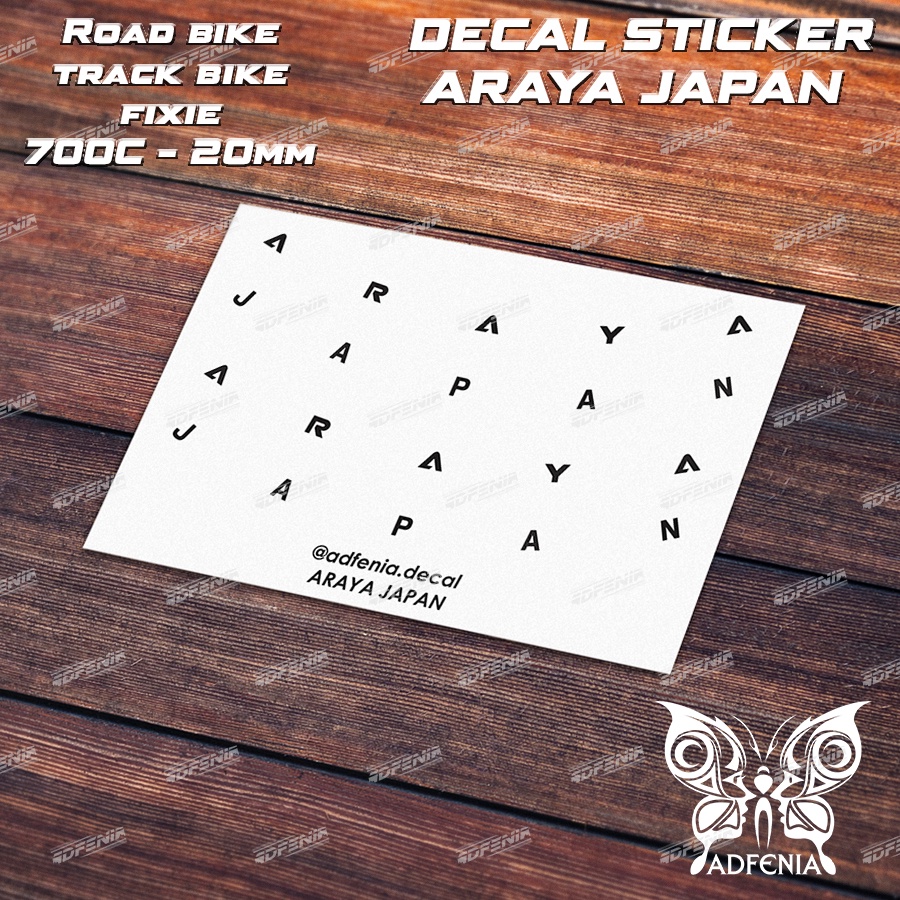 Araya Japan Fixed Gear Road BIke Fixie Track BIke Sticker Araya