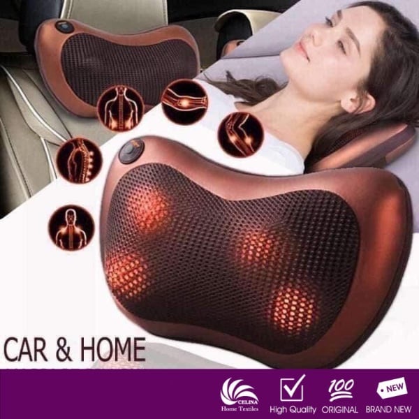 Portable electric infrared 2024 neck body massage pillow