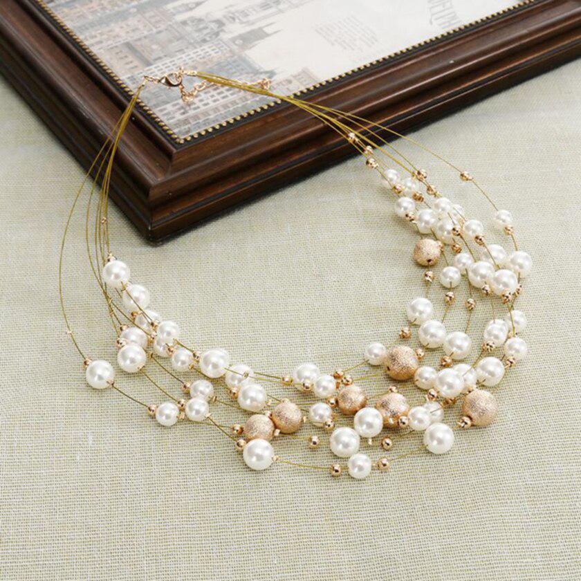 Imitation pearl necklaces on sale jewelry