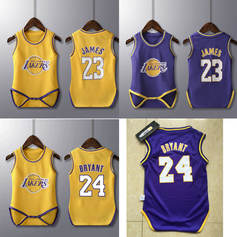 COD zqfp4067 Los Angeles Lakers Basketball Jersey 24 Kobe Bryant Baby  Toddler one-piece Romper Sports Clothing