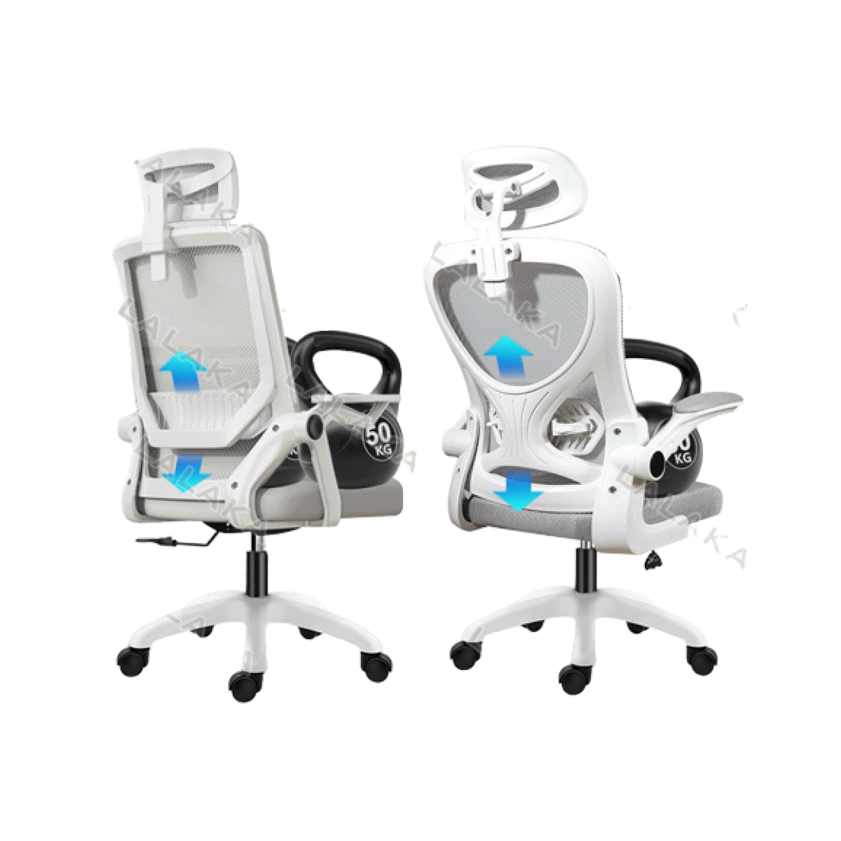 Office Chair Korean Style Ergonomics Chair Mesh Computer Chair Gaming ...