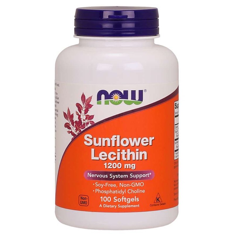 NOW Sunflower Lecithin 1200mg 100 softgels for clogged ducts Shopee