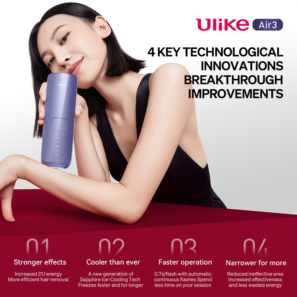 Ulike Sapphire AIR-3 IPL Laser Hair Removal (Purple 60W) | Shopee ...