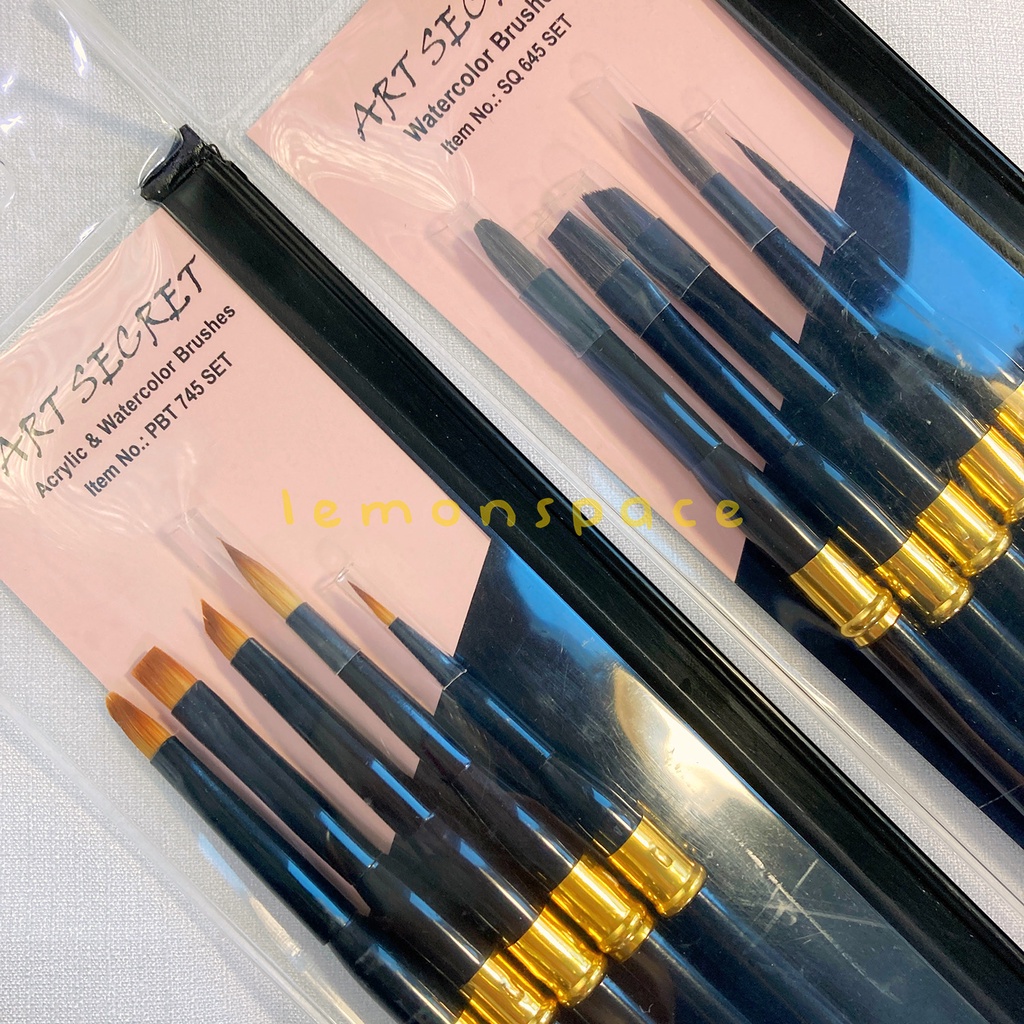 5pc set SQUIRREL SABLE TAKLON Collapsable Travel Watercolor Gouache