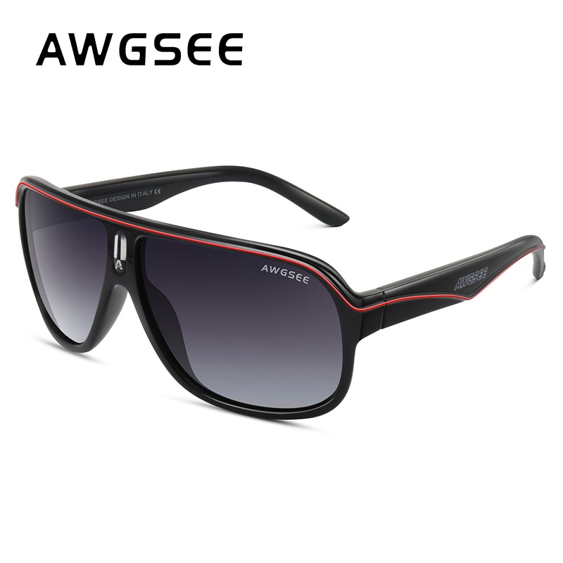 AWGSEE Brand Vintage Polarized Sunglasses Men Women Driving Shades Glasses  UV400 Outdoor Fishing Sun