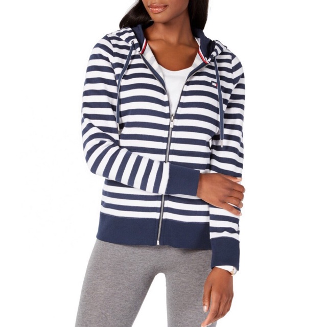 Tommy hilfiger striped on sale hoodie