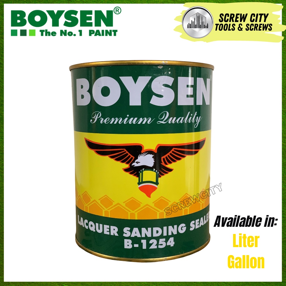 Boysen LACQUER SANDING SEALER Liter B-1254 (Screwcity) | Shopee Philippines