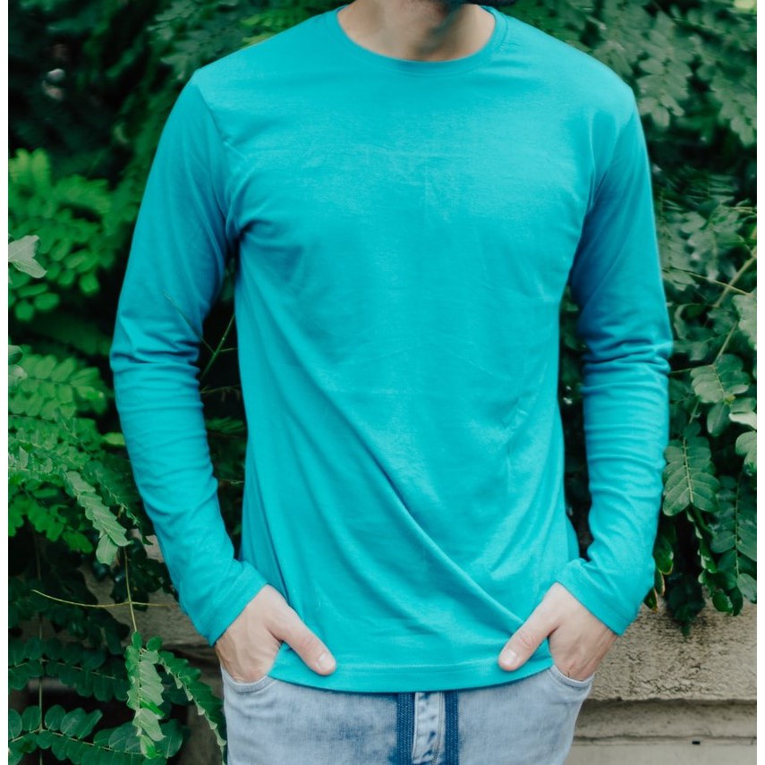 Plain cotton long sleeve for men | Shopee Philippines
