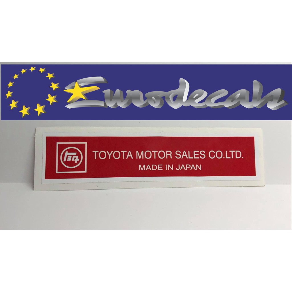 Eurodecals Toyota Motors Teq printed sticker | Shopee Philippines