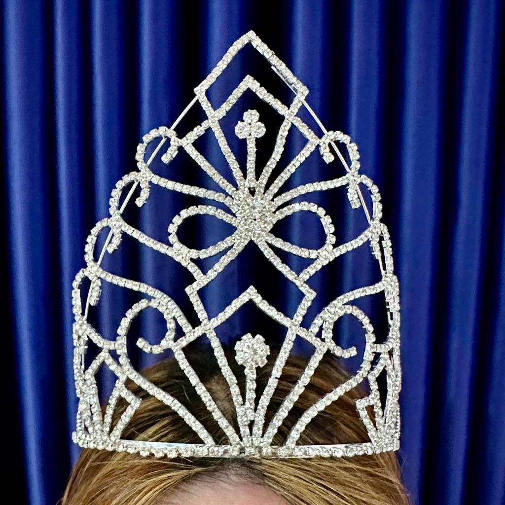 ELEGANT SILVER PAGEANT CROWN ( 7 INCHES HEIGHT ) | Shopee Philippines