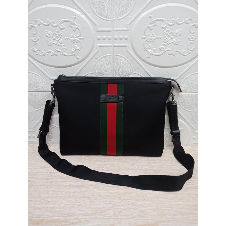 Gucci messenger hot sale bag canvas