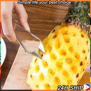 1pc Stainless Steel Fruit Knife With Wooden Handle, Pineapple Cutter &  Banana Knife, Suitable For Peeling Fruits And Vegetables