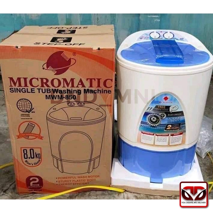 D&D Micromatic MWM850 8.0kg Washing Machine Single Tub Shopee Philippines