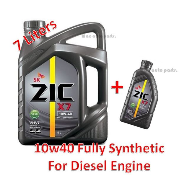 ZIC X7 10w-40 Fully Synthetic 7 Liters Diesel Engine oil | Shopee ...