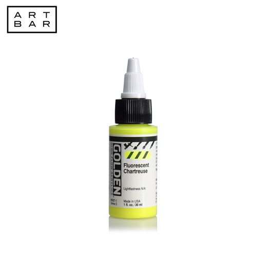 Encre Acrylique Golden High Flow 119ml - Fluorescent Chartreuse, Référence 21954A