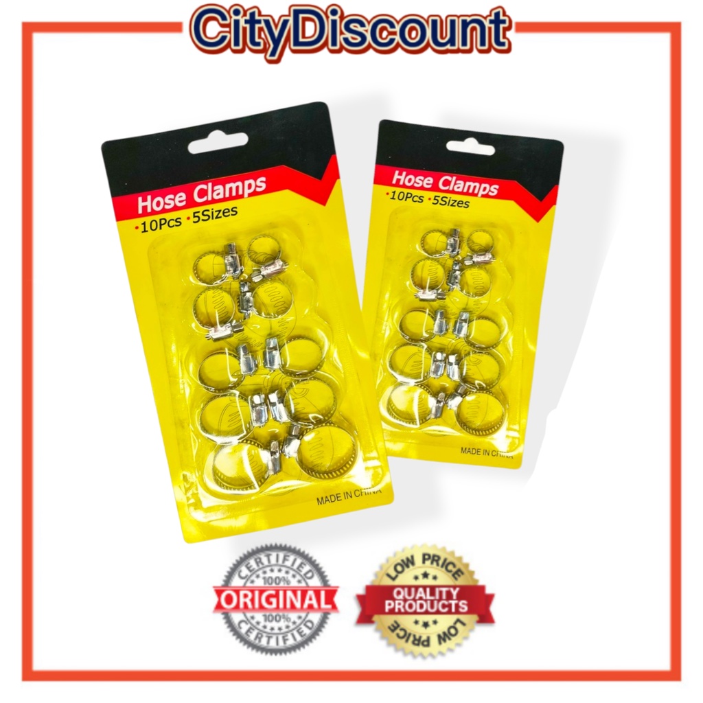 COD 10 Pcs Multipurpose Adjustable Hose Clamp Fuel Clip Hardware Cars Motorcycle Band Clamps