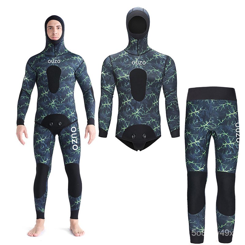 Men Women 1.5mm/3mm Spearfishing Premium Camouflage Neoprene 2pieces