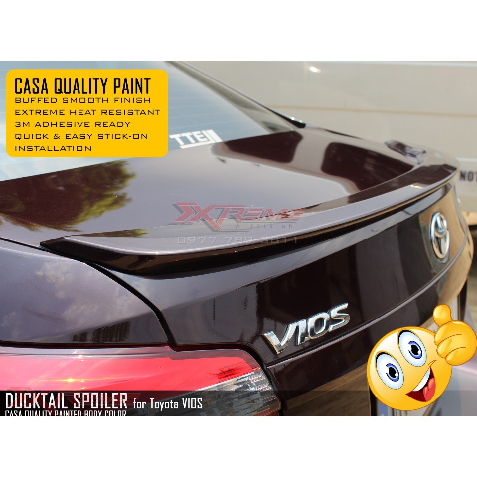 Toyota Vios 2013 to 2017 Glossy Black Body color Finished Rear Bumper ...