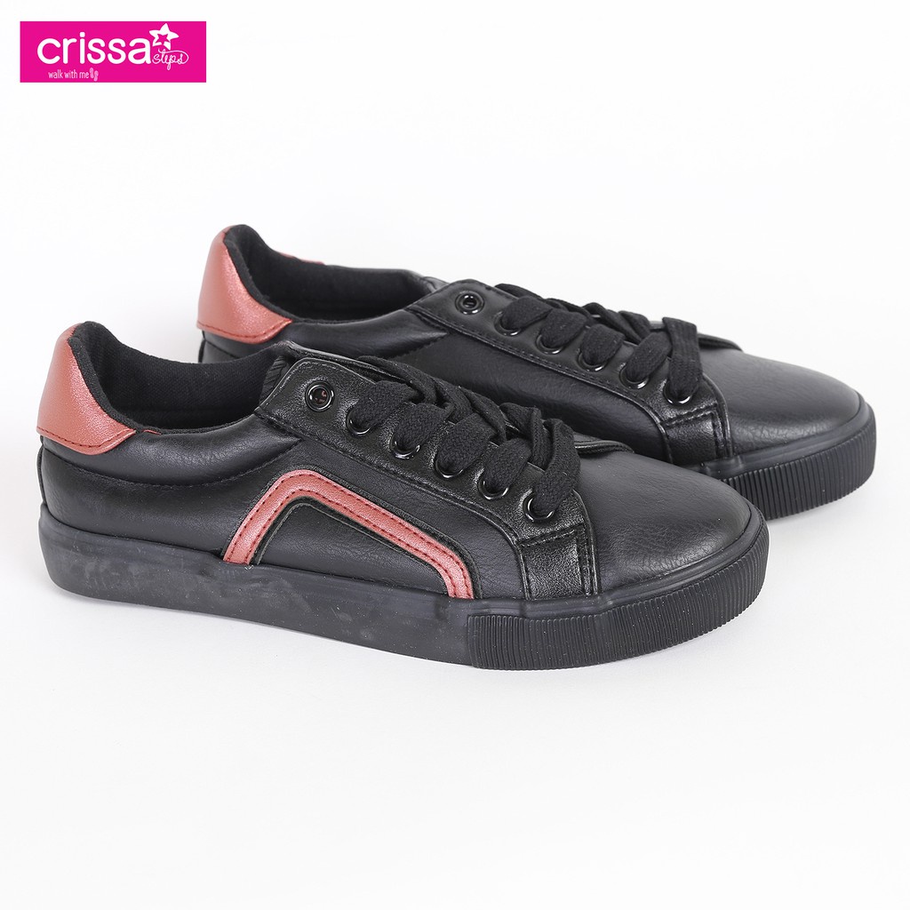 ¤ Crissa Steps Ladies Lace Up Shoes Csc06-0744 (Black) | Shopee Philippines