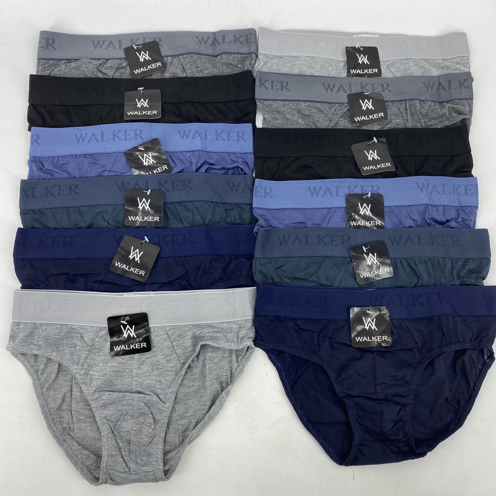 Cod 12pcs Walker Cotton Men's briefs Underwear High-Quality S-2XL ...