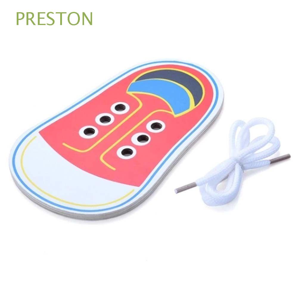 PRESTON Kids Tie Shoelaces Games Children Shoes Puzzles Teaching Lacing