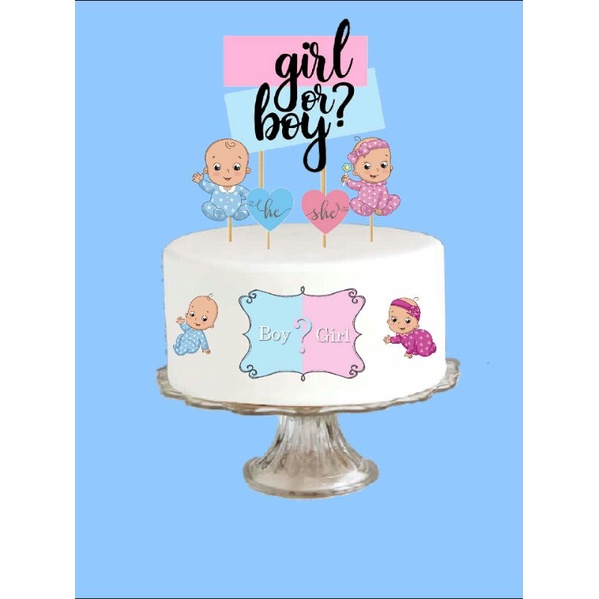 Boy girl hot sale cake topper